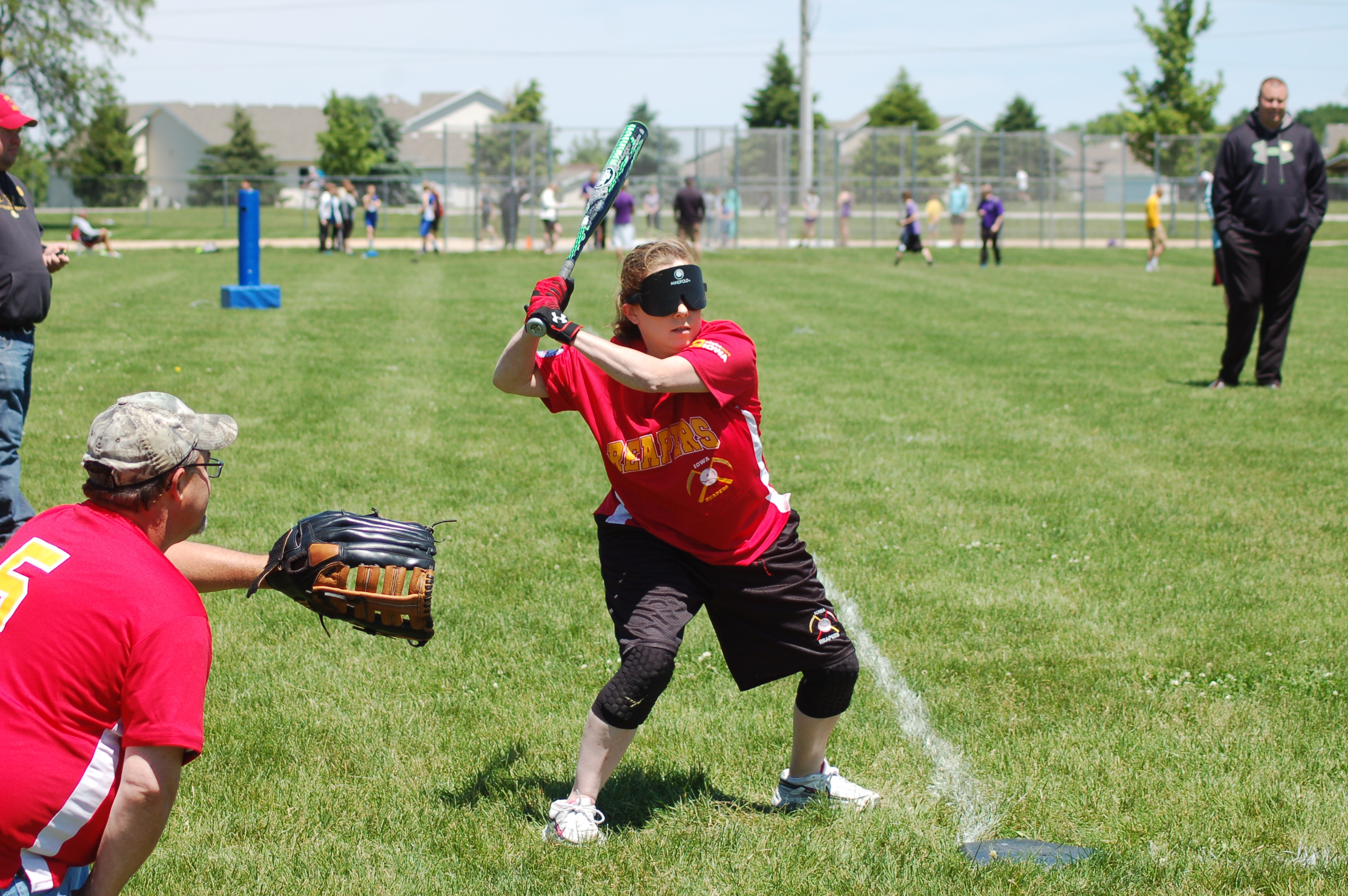 Girl playing Beep Ball