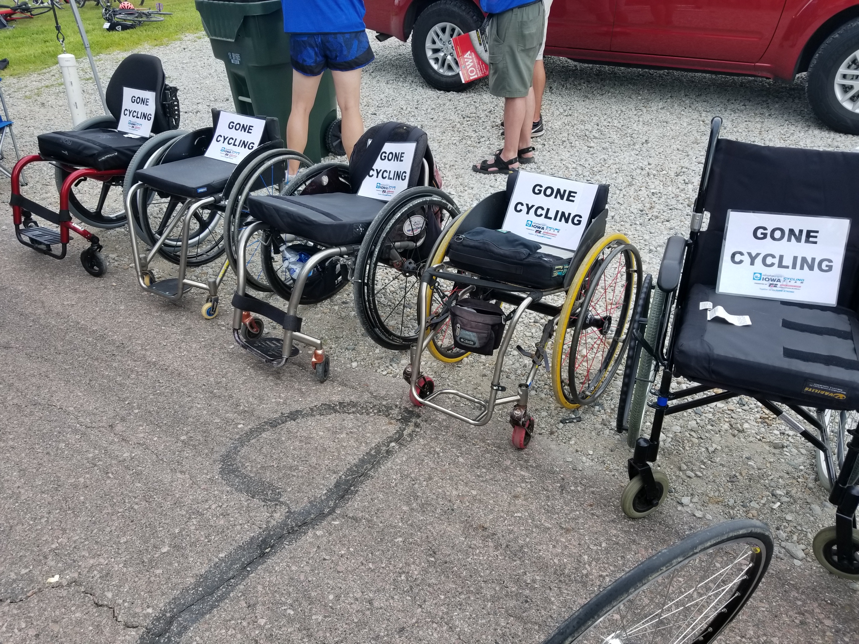 Empty chairs of RAGBRAI participants