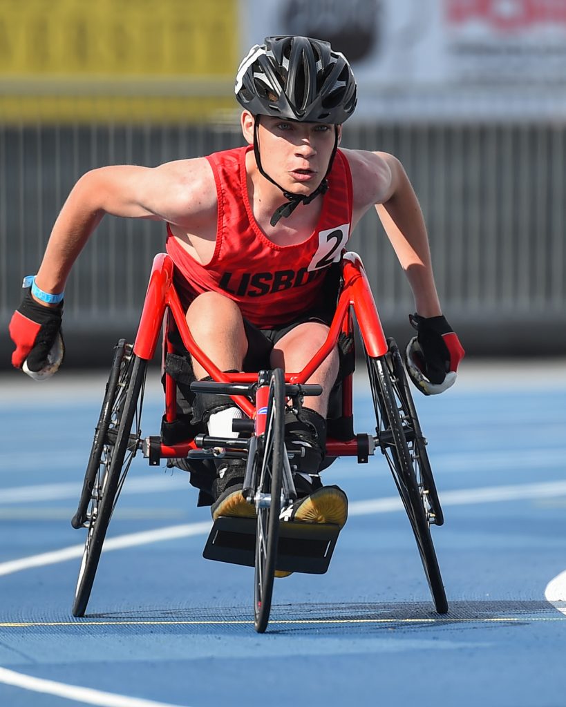 Man racing in Handcycling